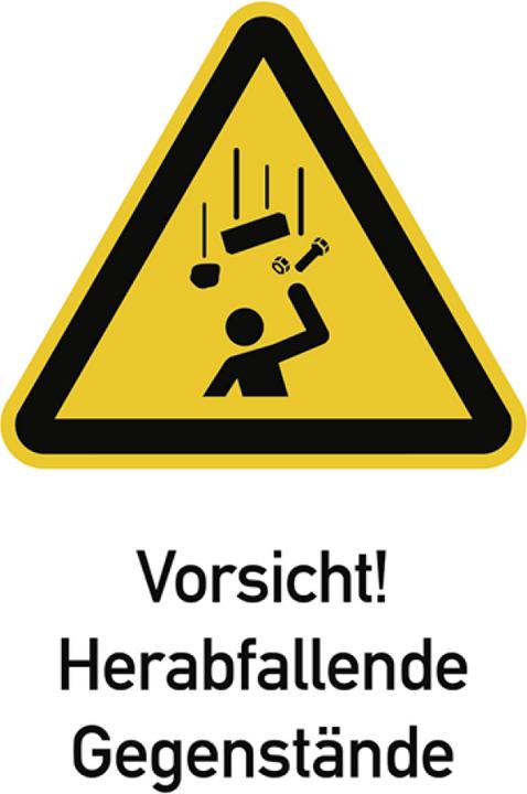 Produktbild Moravia Warnzeichen Vorsicht! Herabfallende Gegenstände Aluminium, 262x371 mm