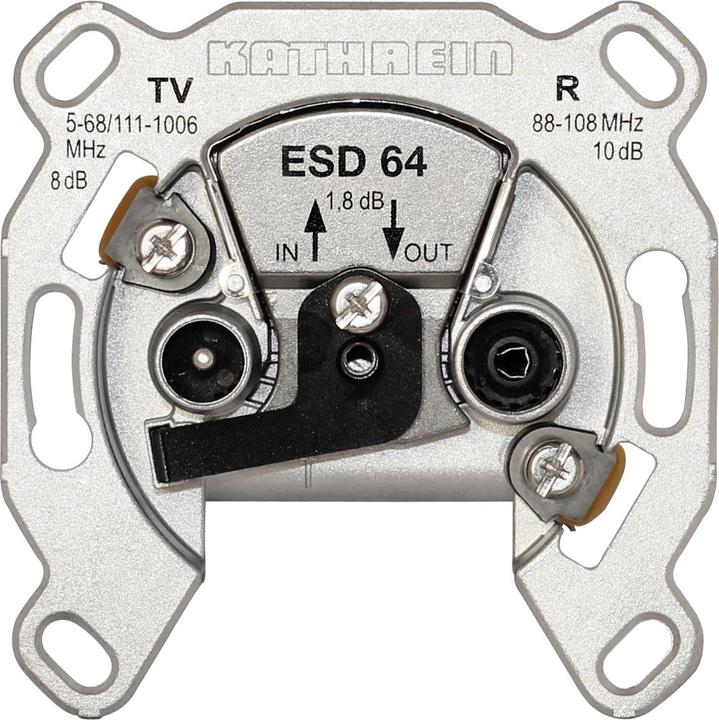 Produktbild Kathrein ESD 64 Antennensteckdose für TV/Satellit/Radio (Antennendose)