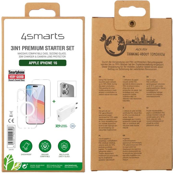 Actual product image 4smarts 3 in 1 Starter Set (Apple iPhone 16)