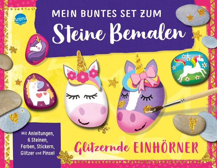 Produktbild Set zum Steine bemalen? Glitzer Einhorn