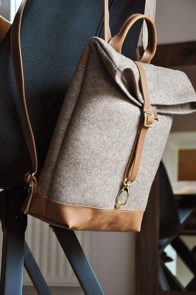 Actual product image Dorothee Lehnen Sac à dos, 38 x 40 x 11 cm, gris chiné