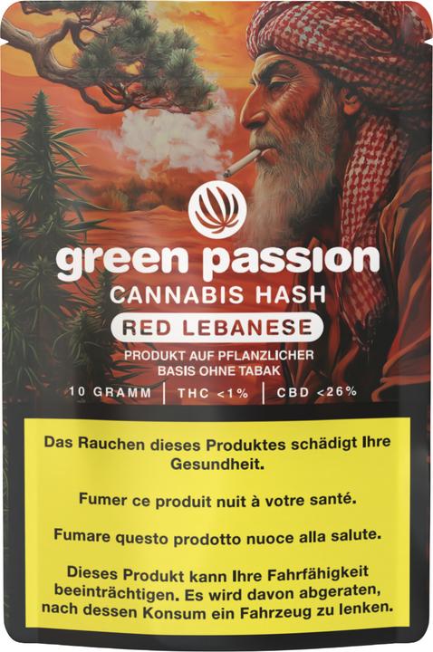 Image du produit Green Passion CBD Hash Red Lebanese (10 g, Intérieur)