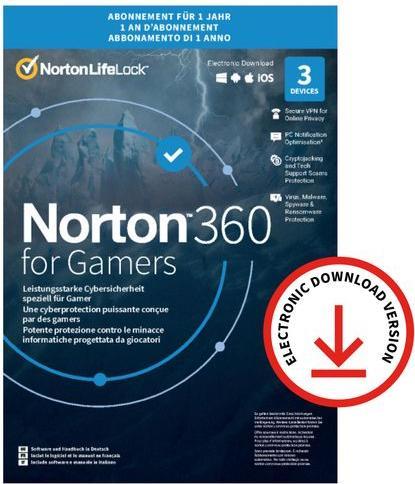 Produktbild Norton 360 For Gamers (3 Devices, 50GB) (1 User, 3 Geräte/User, 12 Monate)