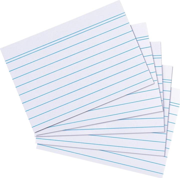 Herlitz Karteikarten, DIN A8, liniert, weiá (A8, 170 g/m², 200 x)