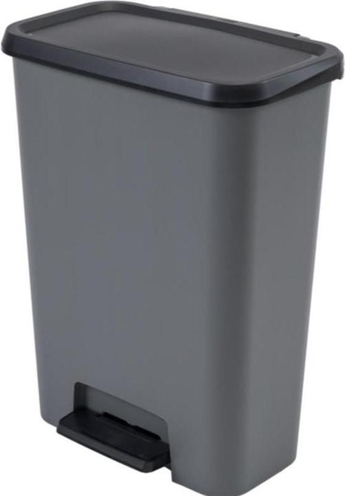 Produktbild Curver Compatta Duo Papierkorb 23L+23L - Grau/Schwarz (23 l)