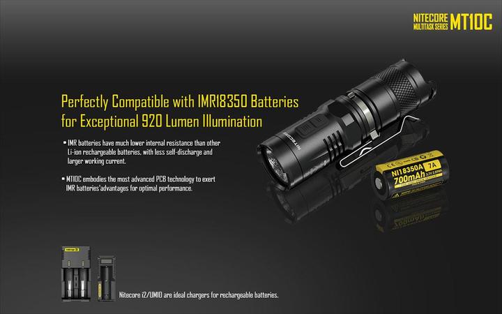 Actual product image Nitecore Mt10c (9.12 cm, 920 lm)