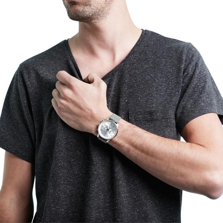 Actual product image Triwa Stirling Nevil Steel Mesh (Analogue wristwatch, Chronograph, 42 mm)