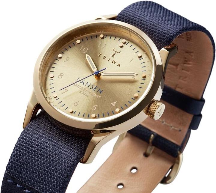 Image du produit Triwa Gold Lansen Navy Canvas Mono (38 mm)