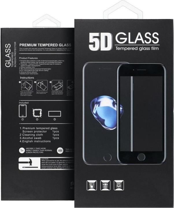 Actual product image OEM 2 Products without IMEI/SN 5D Full Glue Tempered Glass - for iPhone 13 Pro Max (MATTE) black (2 Piece, Apple iPhone 13 Pro Max)