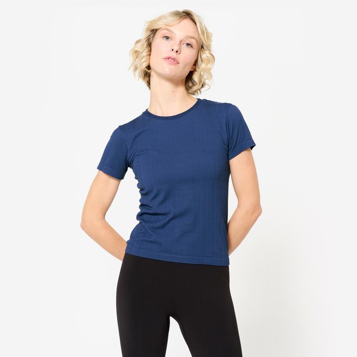 Kimjaly T-Shirt Damen atmungsaktiv - nachtblau