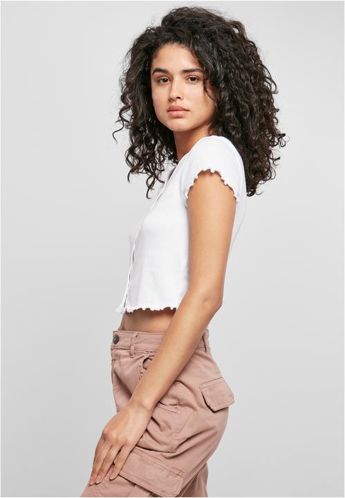Produktbild Urban Classics Ladies Cropped Button Up Rib Tee (XL)