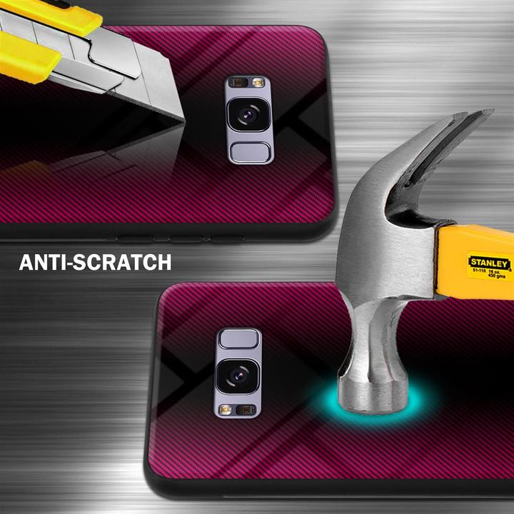 Produktbild Cadorabo TPU Gestreiftes Glas Cover (Samsung Galaxy S8+)