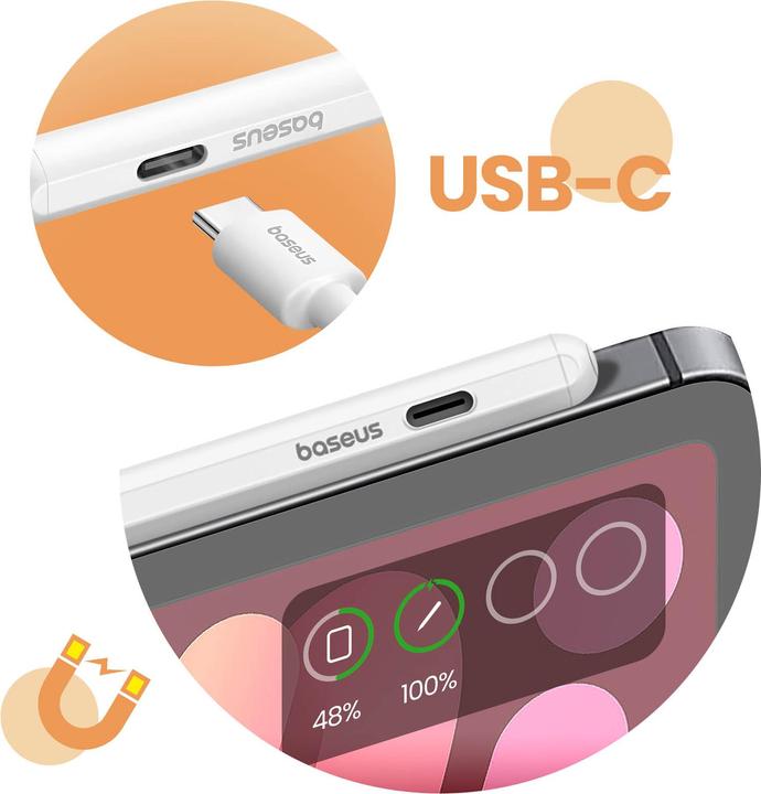 Immagine prodotto Baseus Stilo attivo Smooth Writing Series con ricarica wireless e via cavo (bianco)