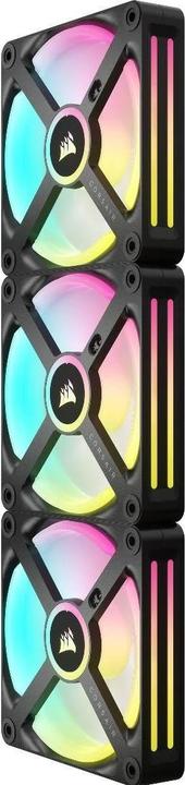 Actual product image Corsair iCUE LINK QX120 RGB 120 mm PWM fan (black, starter kit) (120 mm, 3 x)