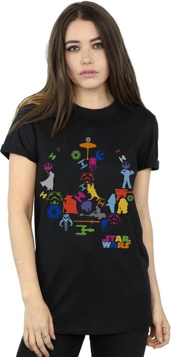 Immagine prodotto Star Wars Silhouette Collage Maglietta Ampia Donna (L)