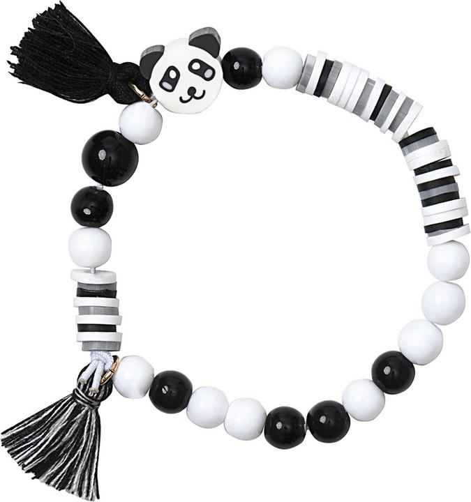 Produktbild Rico Mini Perlen Armband-Set, schwarz - weiss Material für 1 Armband (Nylon, Kunststoff)