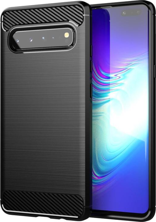 Produktbild Cadorabo TPU Ultra Slim carbon edelstahl Kombi Cover (Samsung Galaxy S10 5G)