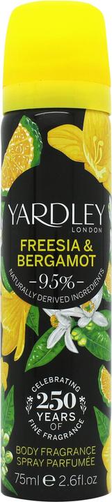 Actual product image Yardley Freesia & Bergamot by London Body Fragrance Spray 77 ml (Body lotion, 77 ml)