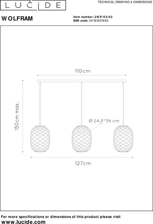 Actual product image Lucide Wolfram (E27)