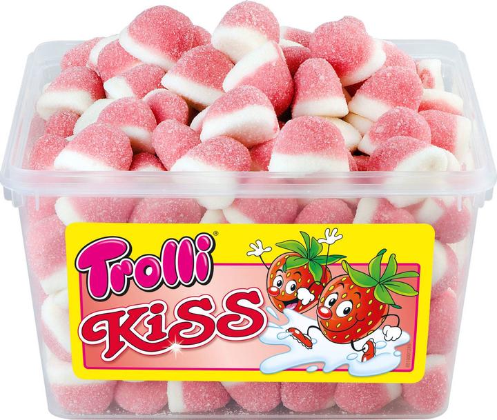 Actual product image Trolli Kiss strawberries - 150pcs (150 pcs., 975 g)