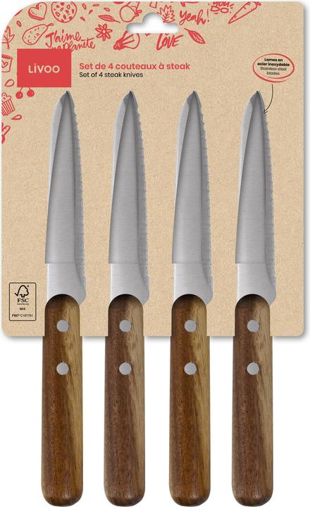 Productafbeelding Livoo Set van 4 steakmessen (4 Stuk, Mes)