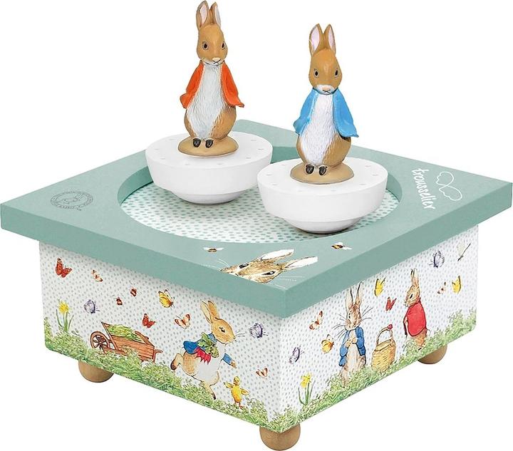 Trousselier Boîte à musique magnétique avec lapins dansants
