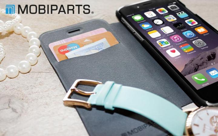 Actual product image Mobiparts Slim Folio Case Samsung Galaxy S5 Black (Samsung Galaxy S5)