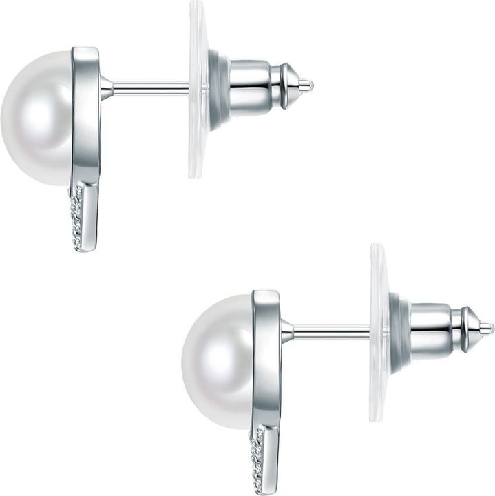 Actual product image Lulu & Jane Brass zirconia shell pearl silver - 33048 (Brass)