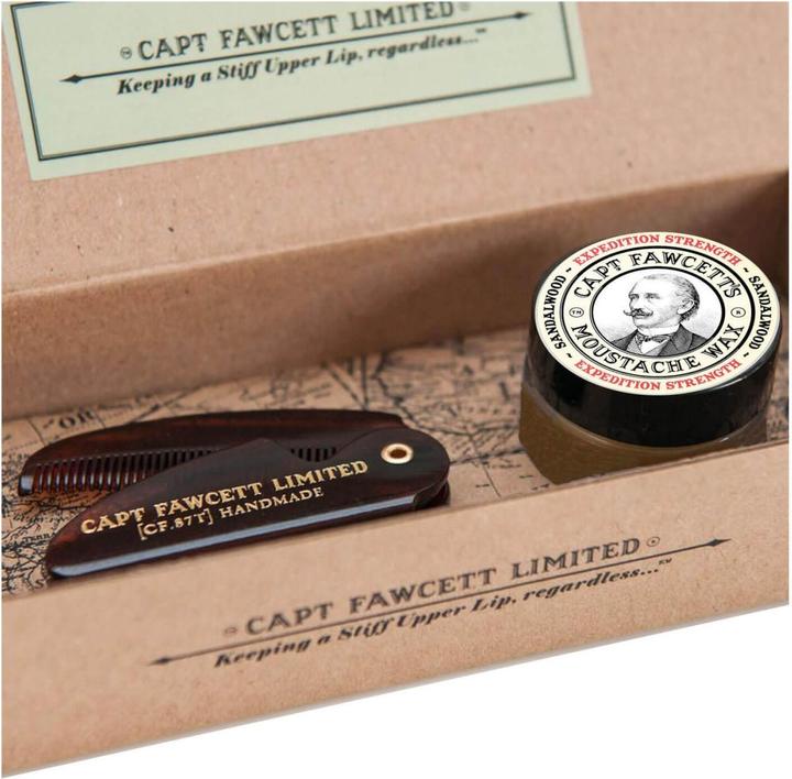 Captain Fawcett Capt. Fawcett Care - Expedition Strength Moustache Wax & Folding Pocket Moustache Comb Kit (15 ml)