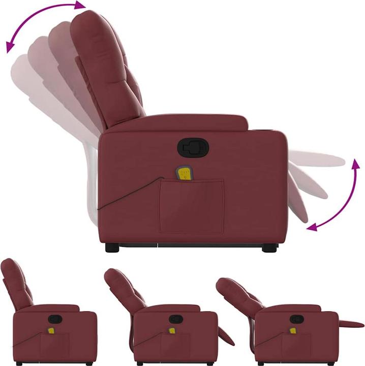 Actual product image VidaXL Massage chair with stand-up aid imitation leather