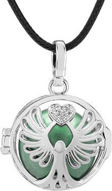 Actual product image Bell MUMMY - Women's necklace green metallic Message K10PZM18 (L)