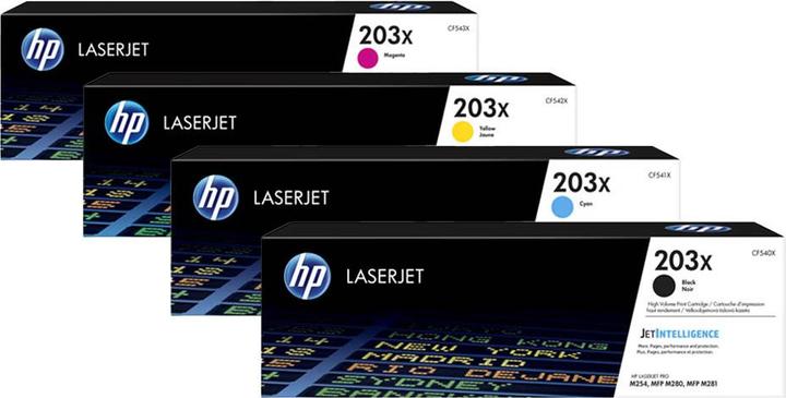 Produktbild HP Original CF540X / 203X SET Set mit allen vier Farben (M, BK, Y, C)