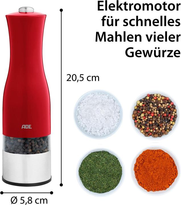 Immagine prodotto ADE Sale, Macina pepe Elettrica / Macina pepe KG 1900 (Pepe, Sale)