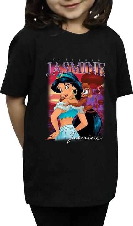 Immagine prodotto Aladdin Maglietta da ragazza Jasmine Montage in cotone (140, 146)