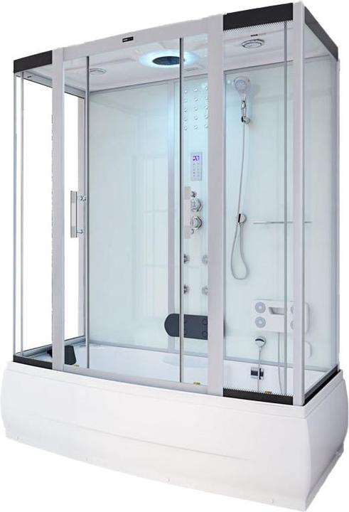 Immagine prodotto Home Deluxe Doccia a vapore con funzione idromassaggio e illuminazione LED YARU WHITE - 170x90x220 cm
