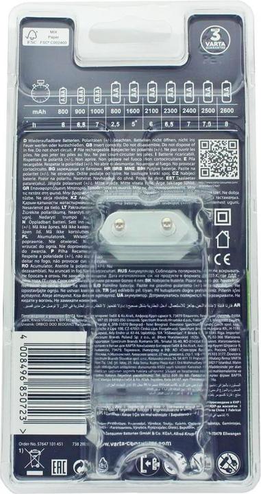 Image du produit Varta Easy Energy Stecker-Ladegerät inklusive 4 Stück Mignon AA Ready2use 2100mAh Akku (4 pcs, 2100 mAh, Piles rechargeables + chargeur)