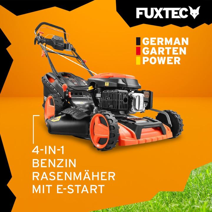 Immagine prodotto Fuxtec Tagliaerba a benzina con avviamento elettrico zipgo® (Batteria ricaricabile)