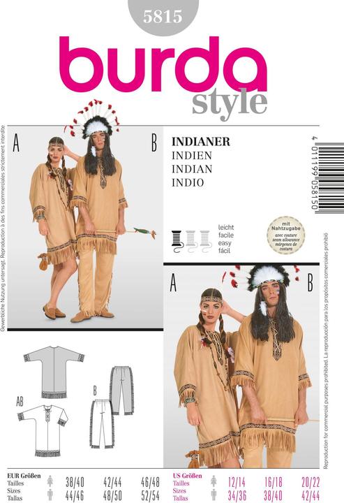 Produktbild Schnittmuster Indianerpärchen