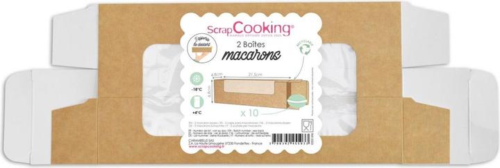 Image du produit ScrapCooking 2 boîtes de macarons x10 - 21,5x6,8x4,8 cm