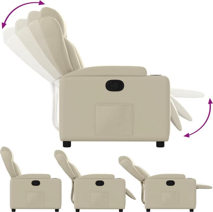Produktbild VidaXL Relaxsessel Creme Kunstleder,Farbe: Creme,Material