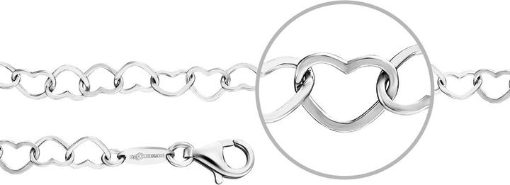 Produktbild Der Kettenmacher Herzarmband (19 cm, 925 Silber)