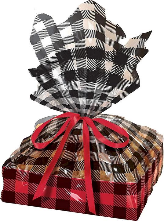 Produktbild Amscan Karo Zellophan Partytüten Set 6erPack