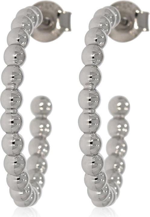 Actual product image Xen Plug-in creoles ball design rhodium-plated (925 Sterling silver)