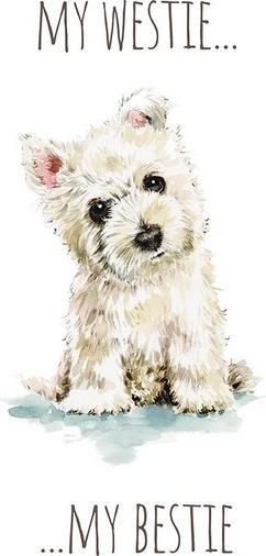 Actual product image Universal Textiles Printed Westie (40 x 30 cm)