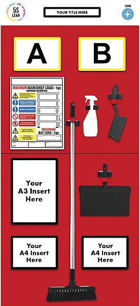 Actual product image kaiserkraft Shelf info board double labelling