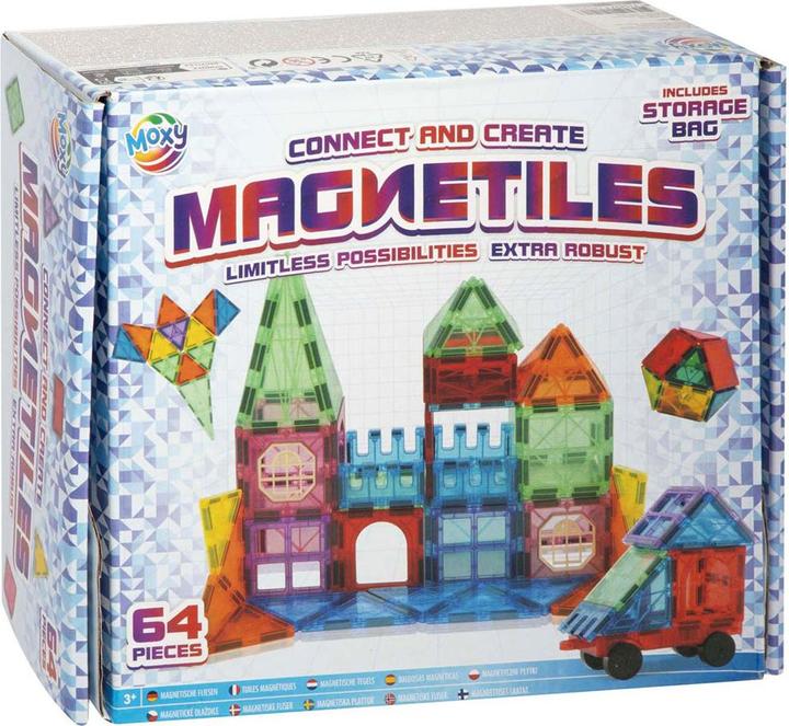 Immagine prodotto Grafix Piastrelle magnetiche 64 pezzi Incluso sacchetto di conservazione