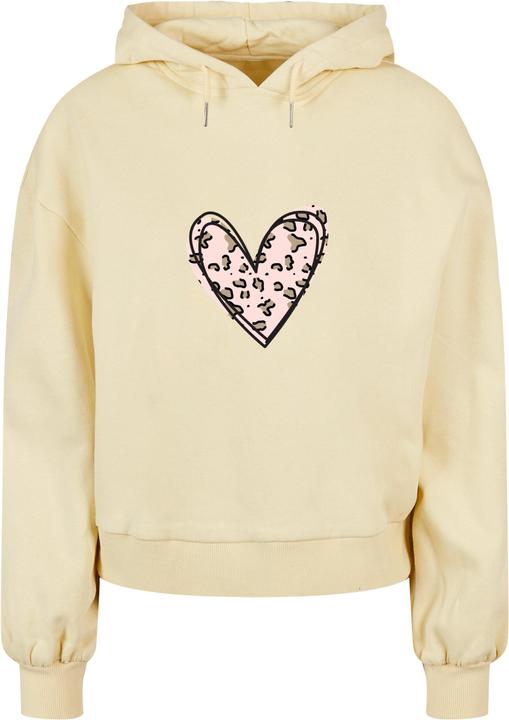 Actual product image Merchcode Ladies Valentines Day - Leopard Heart Organic Oversized Hoody - 113457 (L)