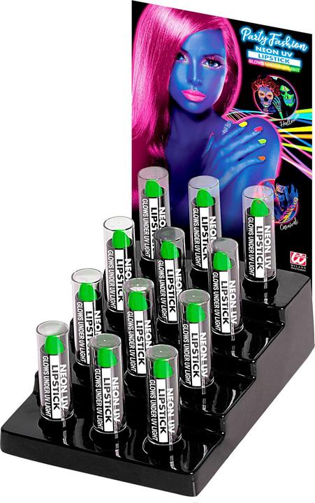 Actual product image Widmann Lipstick neon green UV