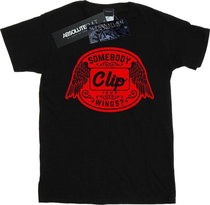 Actual product image Supernatural Mens Clip Your Wings T-Shirt (L)