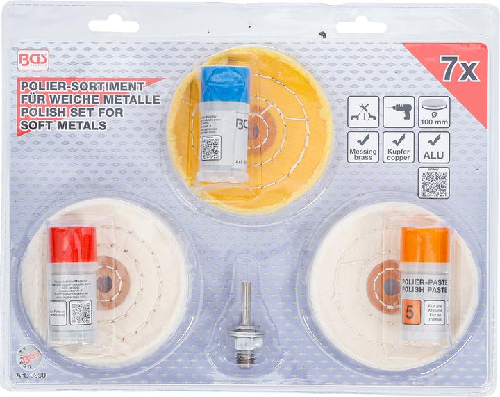 Actual product image BGS Polish Set for soft Metals 7 pcs.